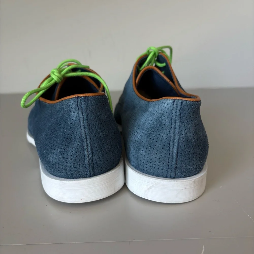 Moods of Norway Blue Suede Oxfords EU 45